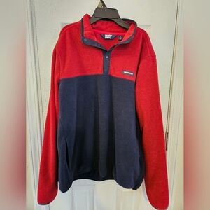 Men's Lands End Fleece Pullover Quarter Snap